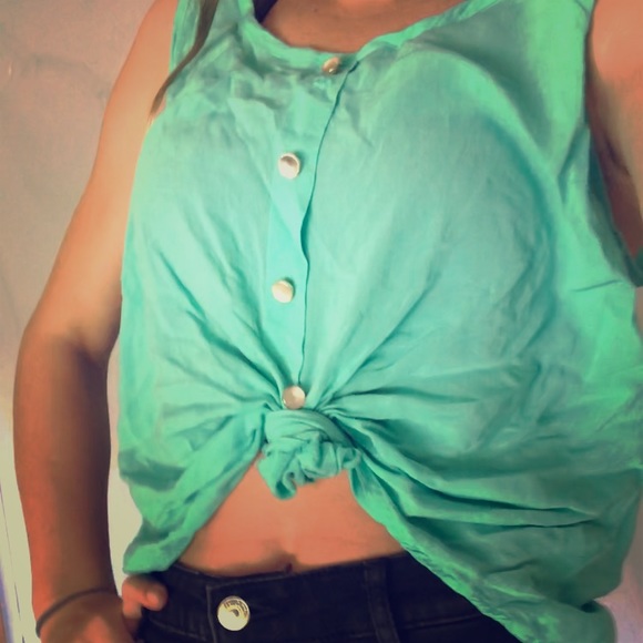 Teal tank top - Picture 1 of 3